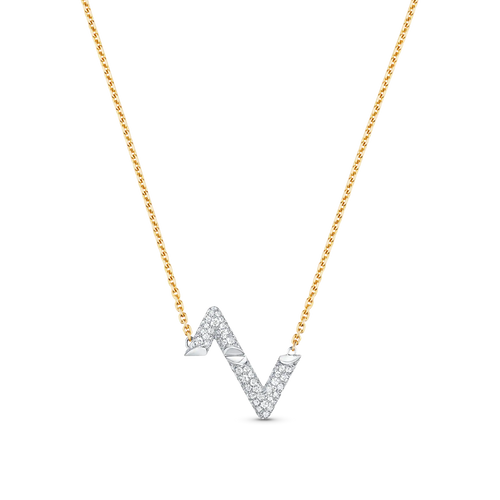 [Loran]VOLT SILVER DIAMOND PEDANT NECKLACE
