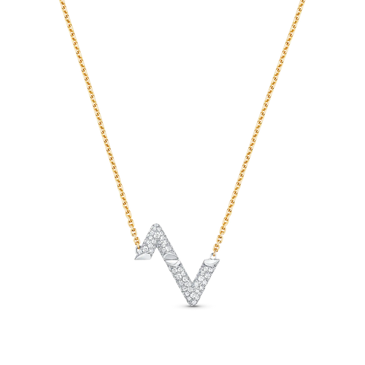 [Loran]VOLT SILVER DIAMOND PEDANT NECKLACE