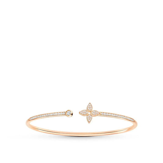 [Loran]IDYLLE ROSE GOLD OPEN BRACELET DIAMOND PAVED