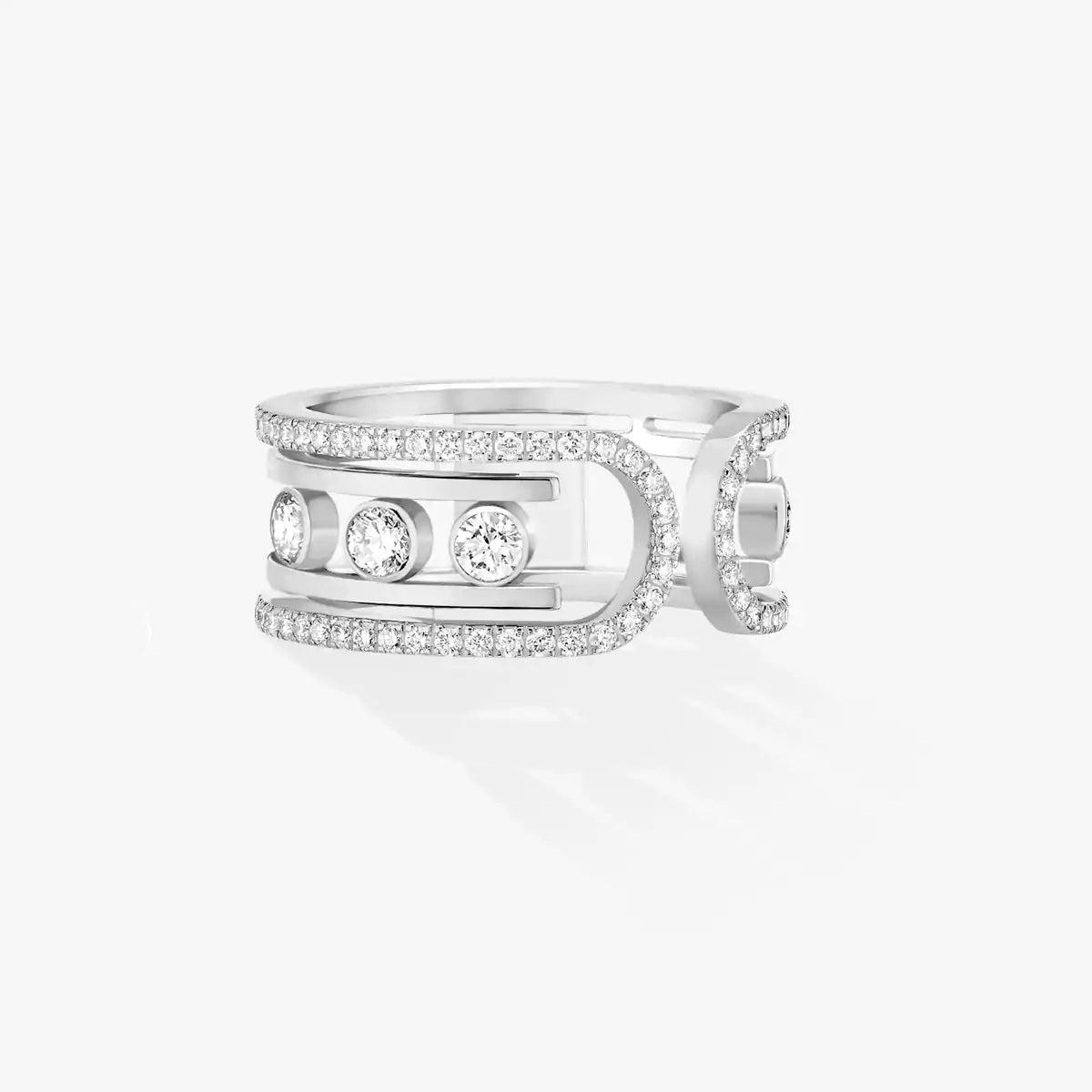 [Loran]OPEN MOVE 10-DIAMOND PAVÉ RING