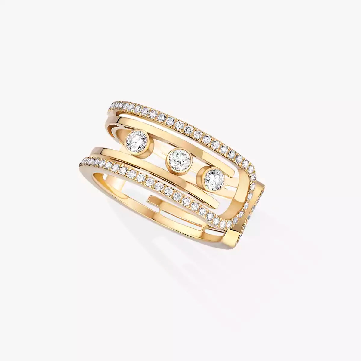 [Loran]OPEN MOVE 10-DIAMOND PAVÉ RING