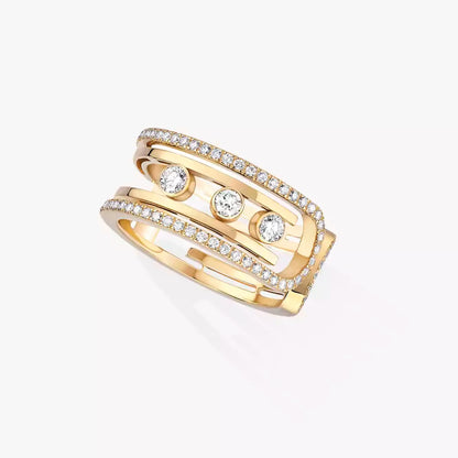 [Loran]OPEN MOVE 10-DIAMOND PAVÉ RING