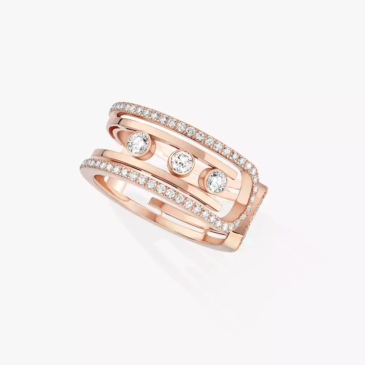 [Loran]OPEN MOVE 10-DIAMOND PAVÉ RING