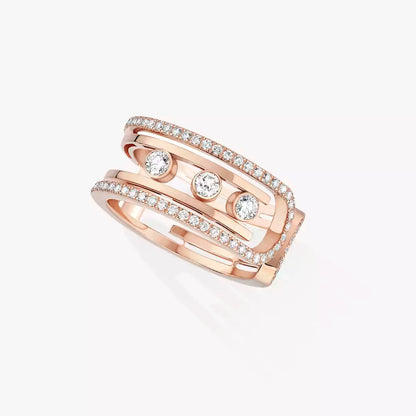 [Loran]OPEN MOVE 10-DIAMOND PAVÉ RING