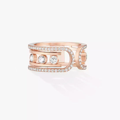 [Loran]OPEN MOVE 10-DIAMOND PAVÉ RING