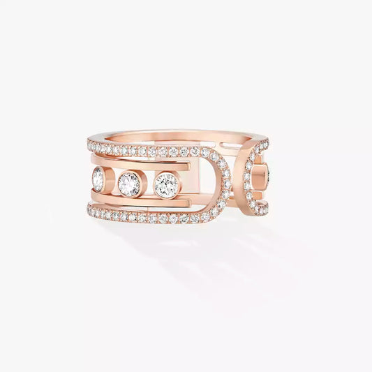 [Loran]OPEN MOVE 10-DIAMOND PAVÉ RING