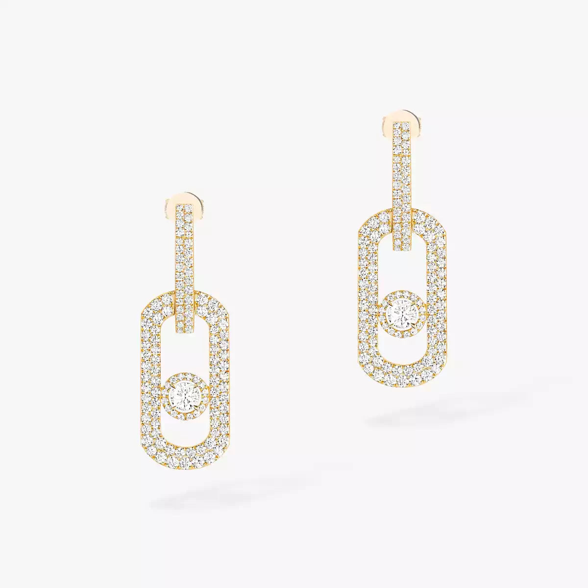 [Loran]SO MOVE XL FULL-PAVÉ DIAMOND PENDANT EARRINGS