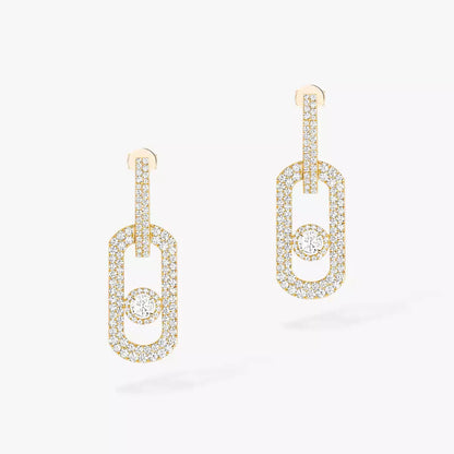 [Loran]SO MOVE XL FULL-PAVÉ DIAMOND PENDANT EARRINGS