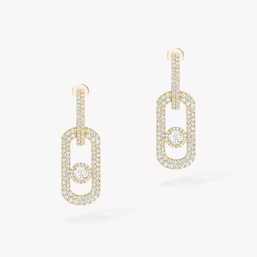 [Loran]SO MOVE XL FULL-PAVÉ DIAMOND PENDANT EARRINGS