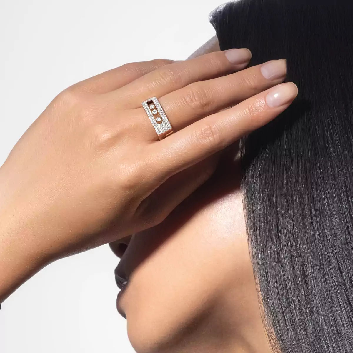 [Loran]MOVE NOA PAVÉ DIAMOND INTERLOCKING RING