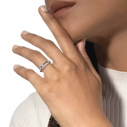 [Loran]MOVE UNO FULL PAVÉ DIAMOND RING