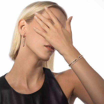 [Loran]MOVE KINETIC DIAMOND PENDANT EARRINGS