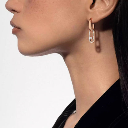 [Loran]MOVE LINK KINETIC DIAMOND EARRINGS