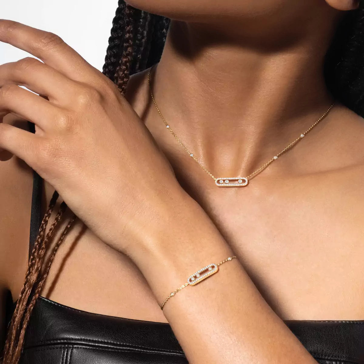 [Loran]PAVÉ BABY MOVE DIAMOND BRACELET
