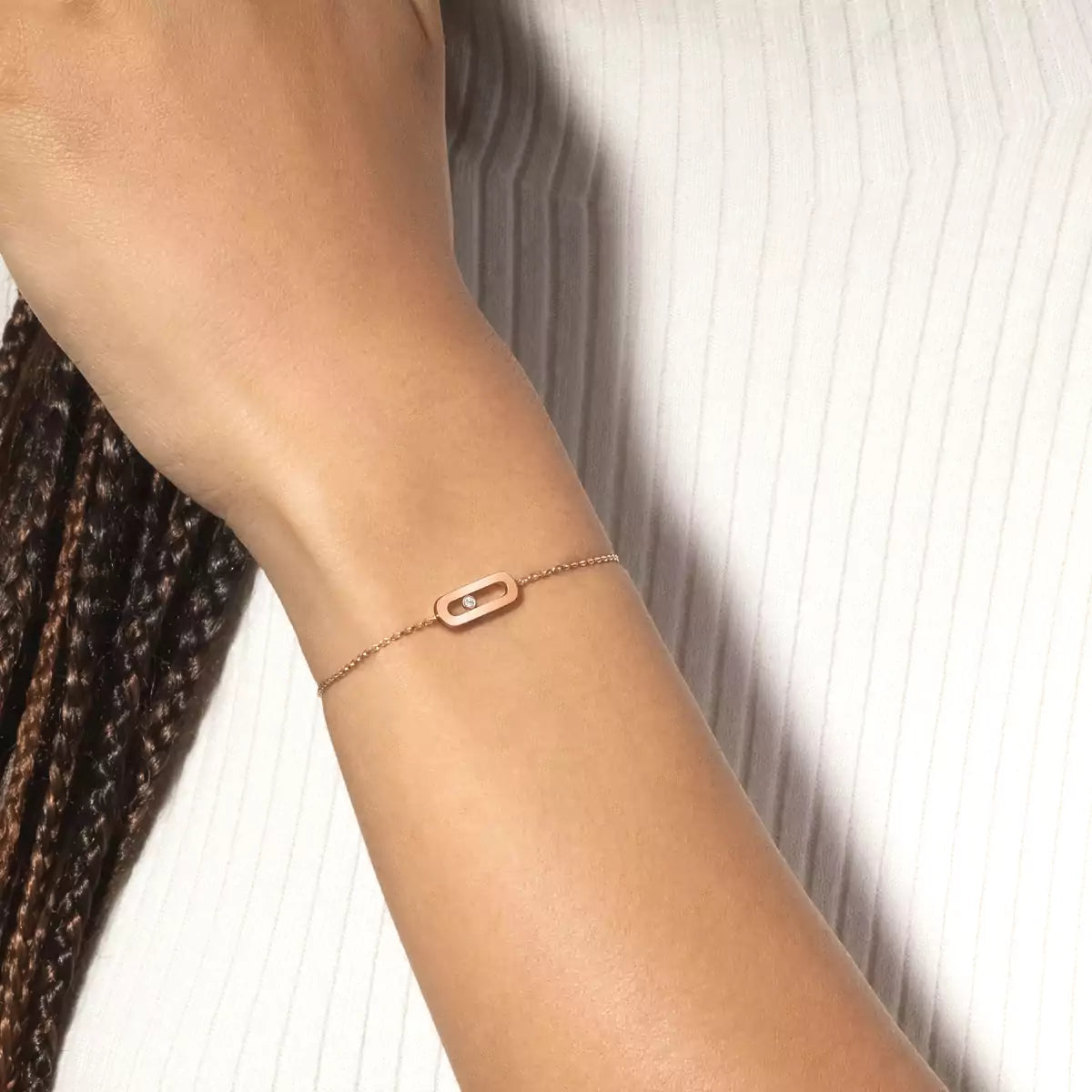 [Loran]MOVE UNO SINGLE DIAMOND BRACELET