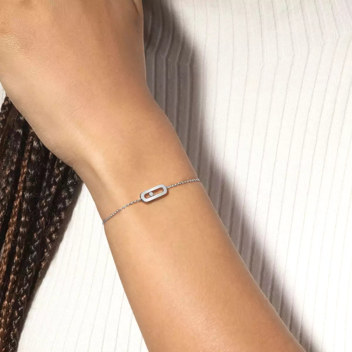 [Loran]MOVE UNO SINGLE DIAMOND BRACELET
