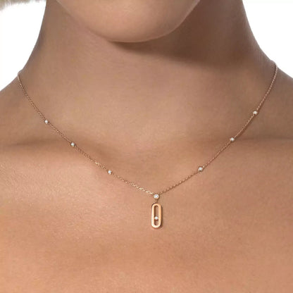 [Loran]SIGNATURE FRAME NECKLACE