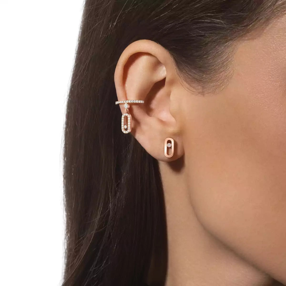 [Loran]MOVE UNO DIAMOND STUD EARRINGS