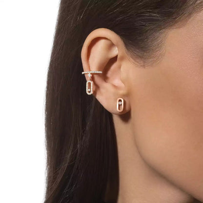 [Loran]MOVE UNO DIAMOND STUD EARRINGS