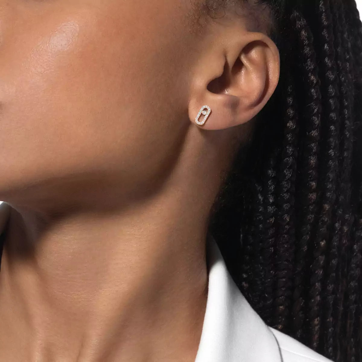 [Loran]MOVE UNO DIAMOND EARRINGS