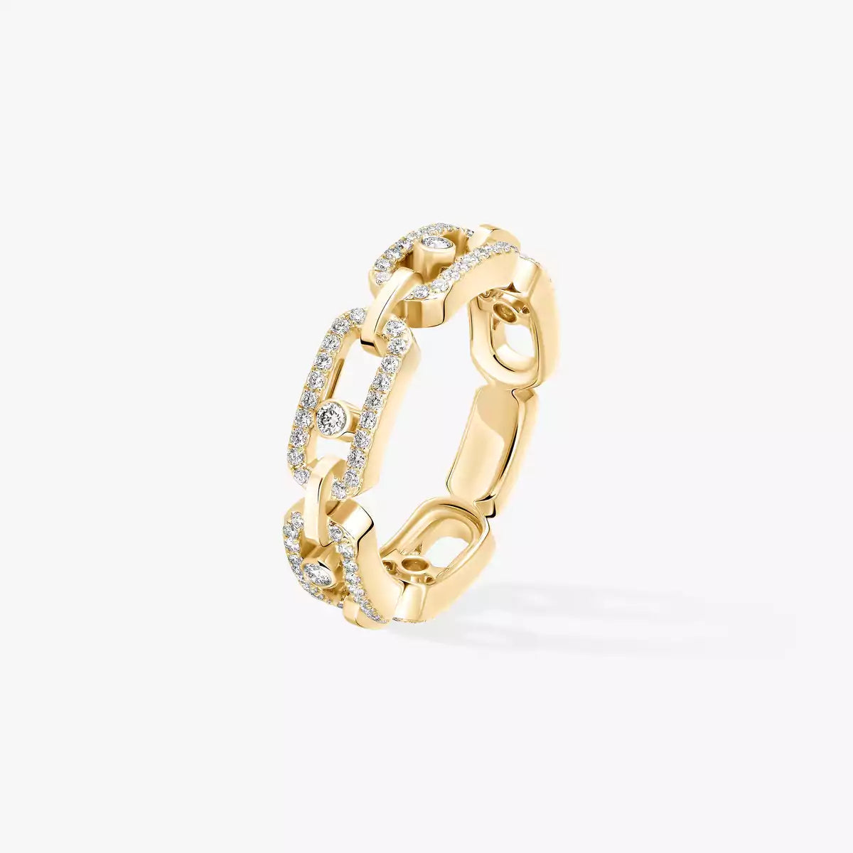 [Loran]MOVE LINK PAVÉ DIAMOND RING