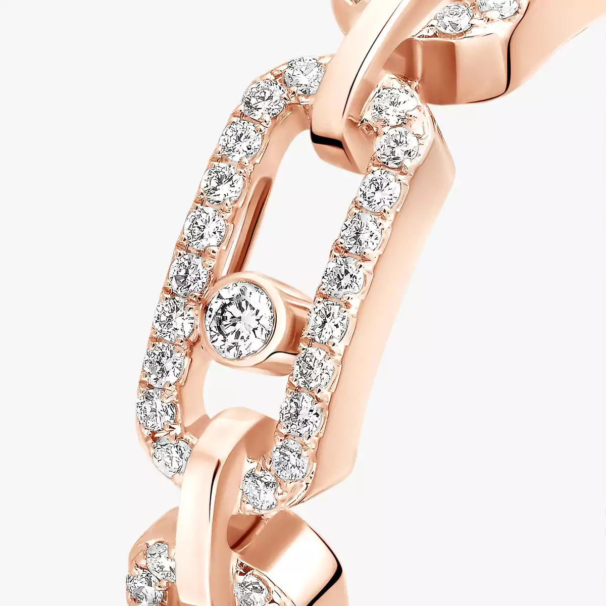 [Loran]MOVE LINK PAVÉ DIAMOND RING