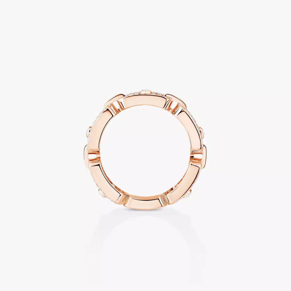 [Loran]MOVE LINK PAVÉ DIAMOND RING