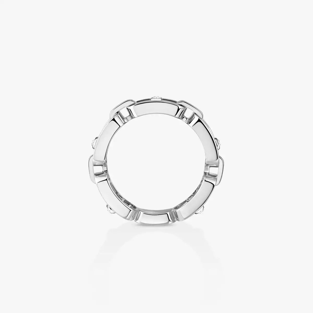 [Loran]MOVE LINK PAVÉ DIAMOND RING