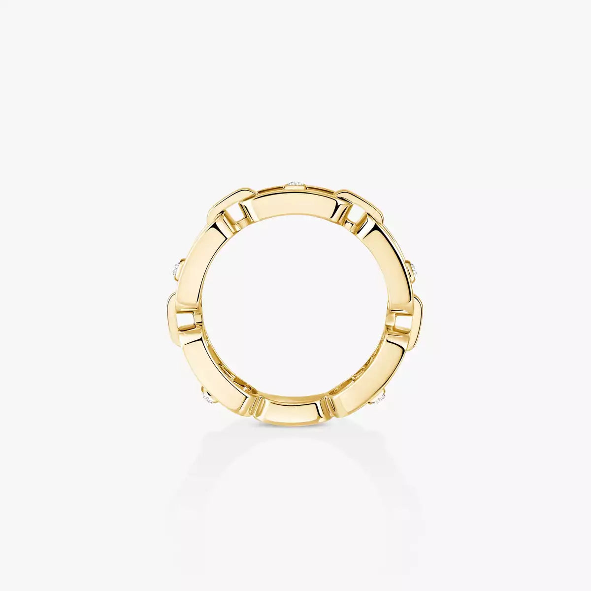 [Loran]MOVE LINK PAVÉ DIAMOND RING