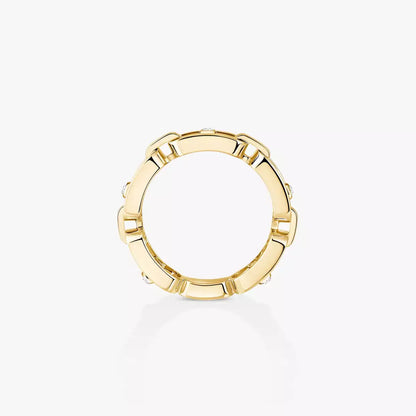 [Loran]MOVE LINK PAVÉ DIAMOND RING