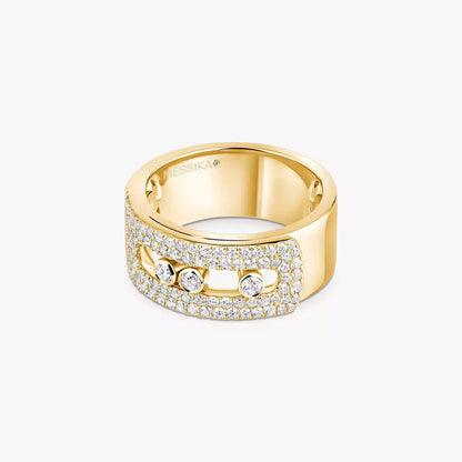 [Loran]MOVE NOA PAVÉ DIAMOND INTERLOCKING RING