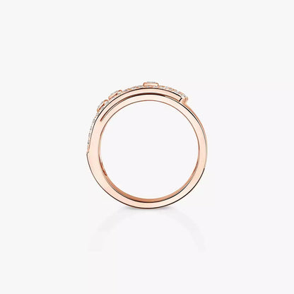 [Loran]MOVE NOA PAVÉ DIAMOND INTERLOCKING RING