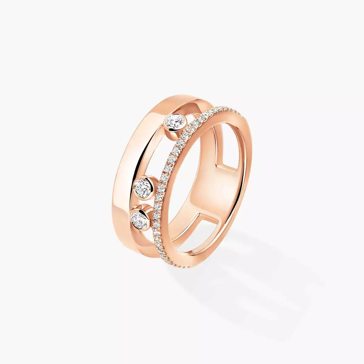 [Loran]MOVE NOA PAVÉ DIAMOND INTERLOCKING RING