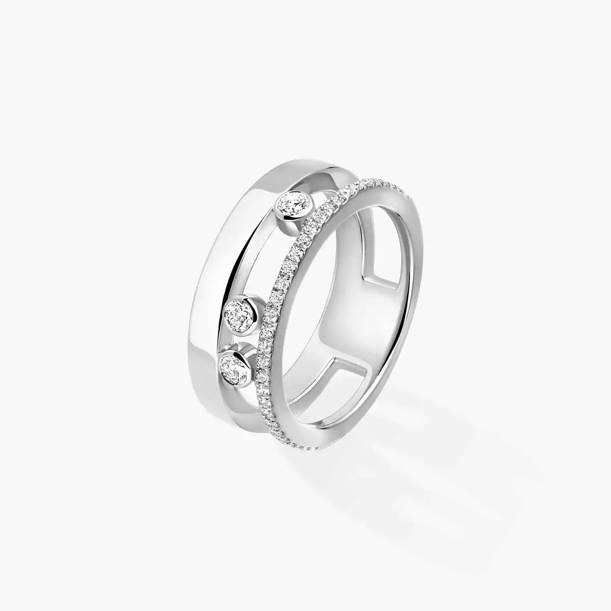 [Loran]MOVE NOA PAVÉ DIAMOND INTERLOCKING RING