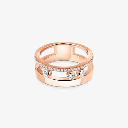 [Loran]MOVE NOA PAVÉ DIAMOND INTERLOCKING RING