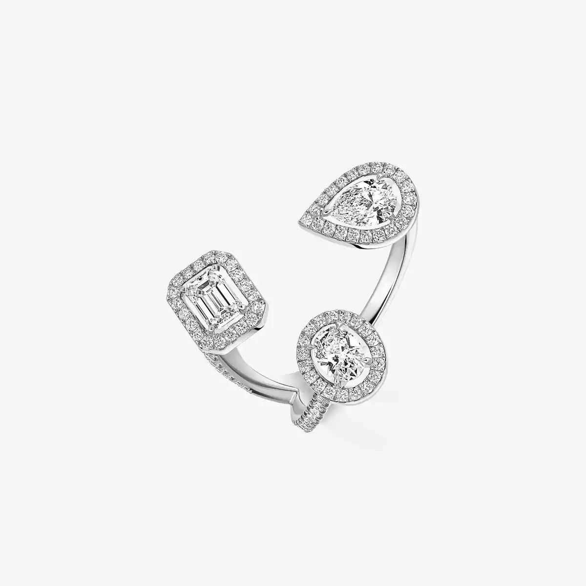 [Loran]MY TWIN TRILOGY OPEN PAVÉ RING