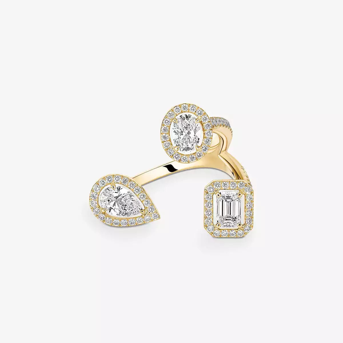 [Loran]MY TWIN TRILOGY OPEN PAVÉ RING