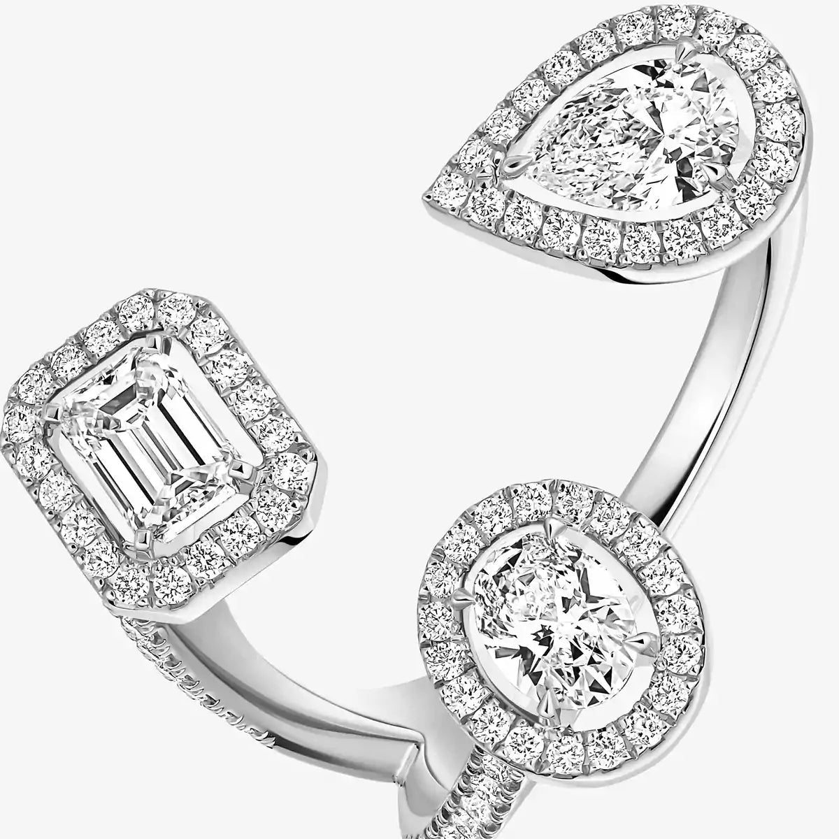 [Loran]MY TWIN TRILOGY OPEN PAVÉ RING