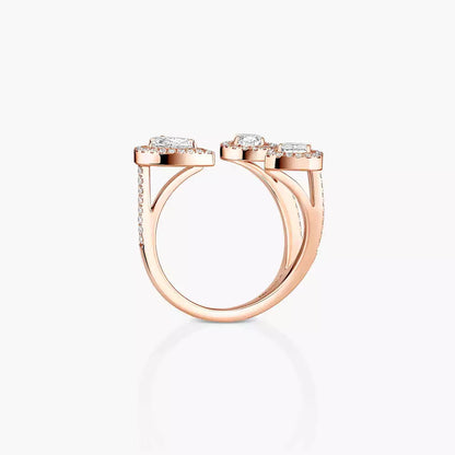 [Loran]MY TWIN TRILOGY OPEN PAVÉ RING