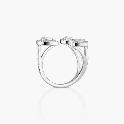 [Loran]MY TWIN TRILOGY OPEN PAVÉ RING