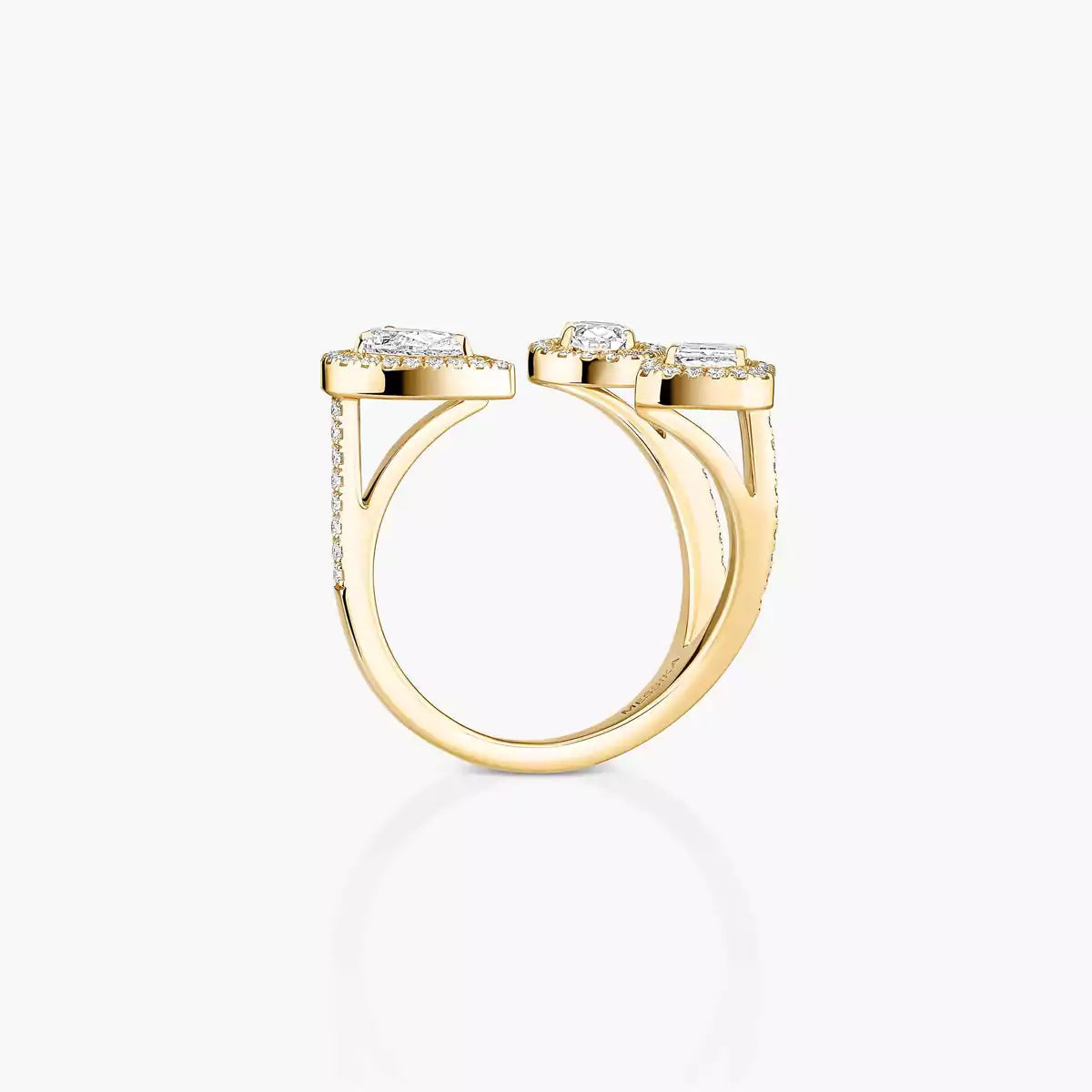 [Loran]MY TWIN TRILOGY OPEN PAVÉ RING