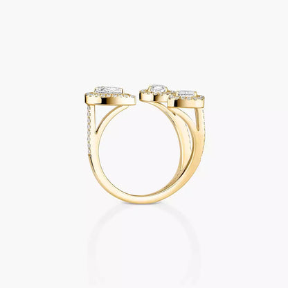 [Loran]MY TWIN TRILOGY OPEN PAVÉ RING