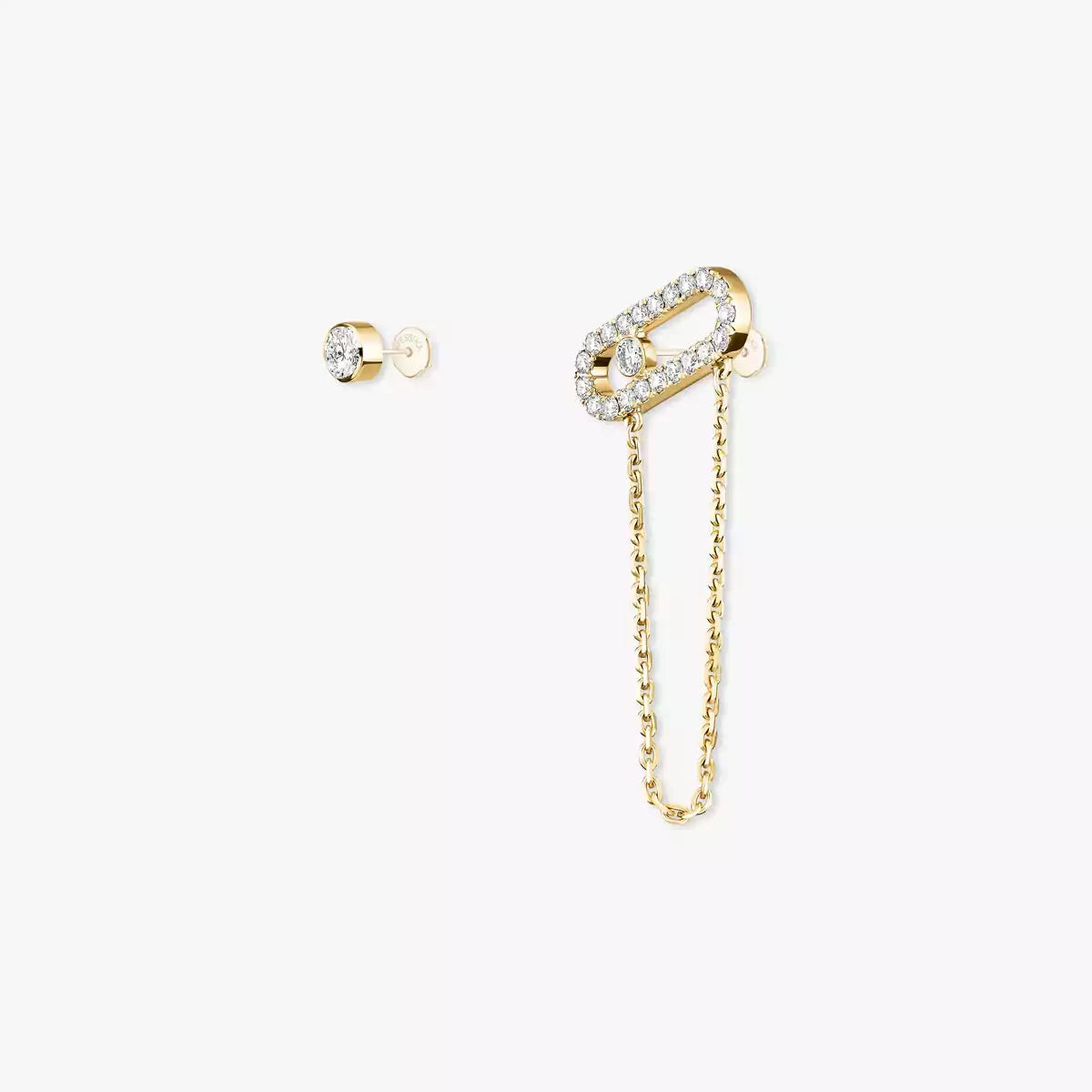 [Loran]MOVE UNO ALL DIAMOND STUD EARRINGS