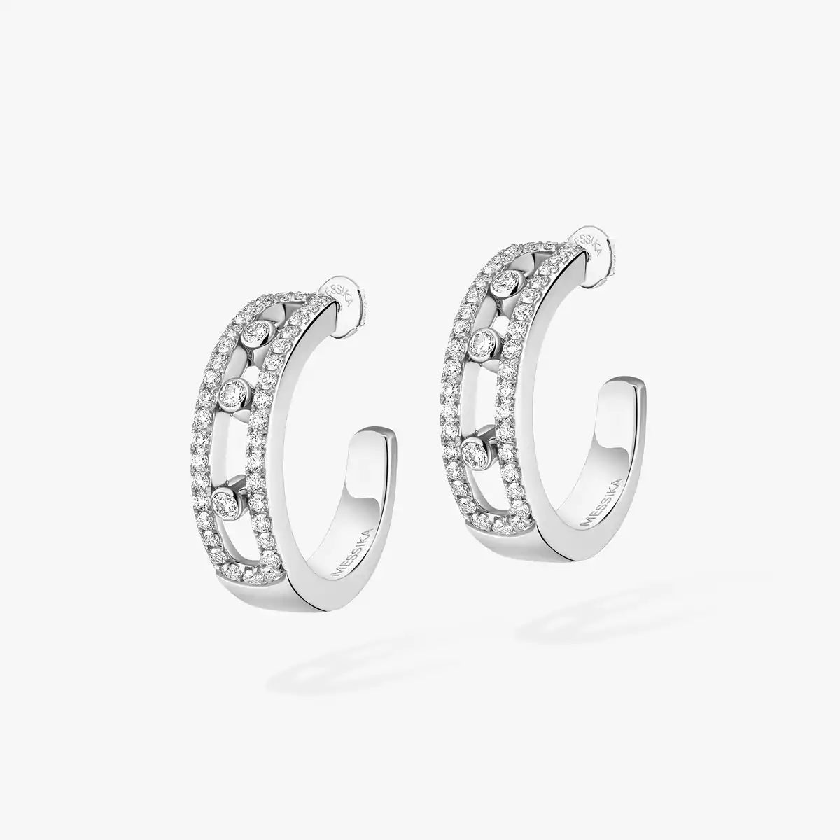 [Loran]MOVE PAVÉ DIAMOND HOOP EARRINGS