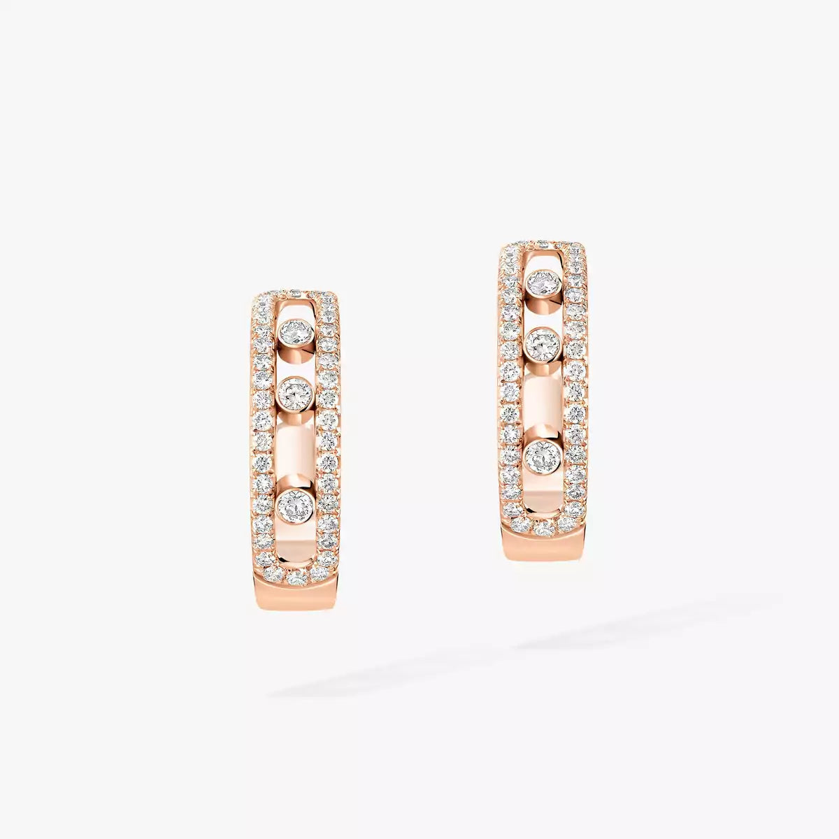 [Loran]MOVE PAVÉ DIAMOND HOOP EARRINGS