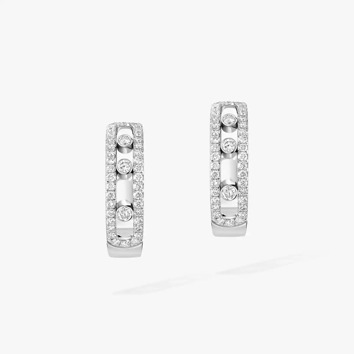 [Loran]MOVE PAVÉ DIAMOND HOOP EARRINGS