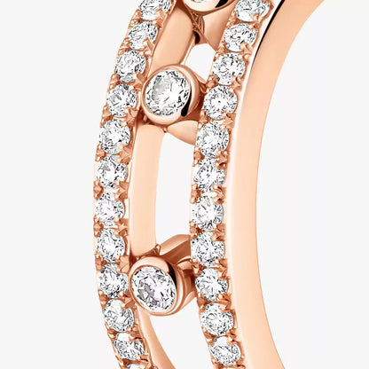 [Loran]MOVE PAVÉ DIAMOND HOOP EARRINGS