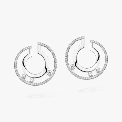 [Loran]MOVE ROMANE SMALL DIAMOND HOOP EARRINGS