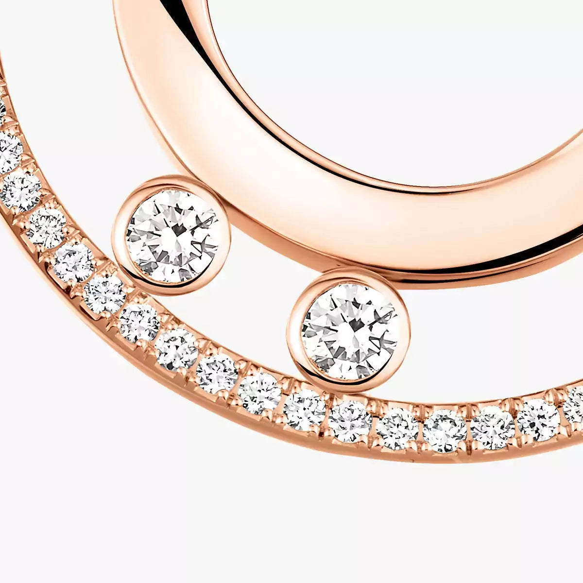 [Loran]MOVE ROMANE SMALL DIAMOND HOOP EARRINGS
