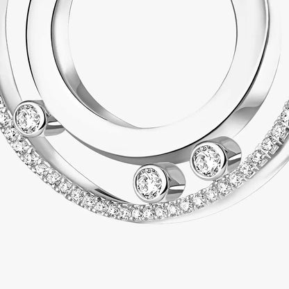 [Loran]MOVE ROMANE SMALL DIAMOND HOOP EARRINGS
